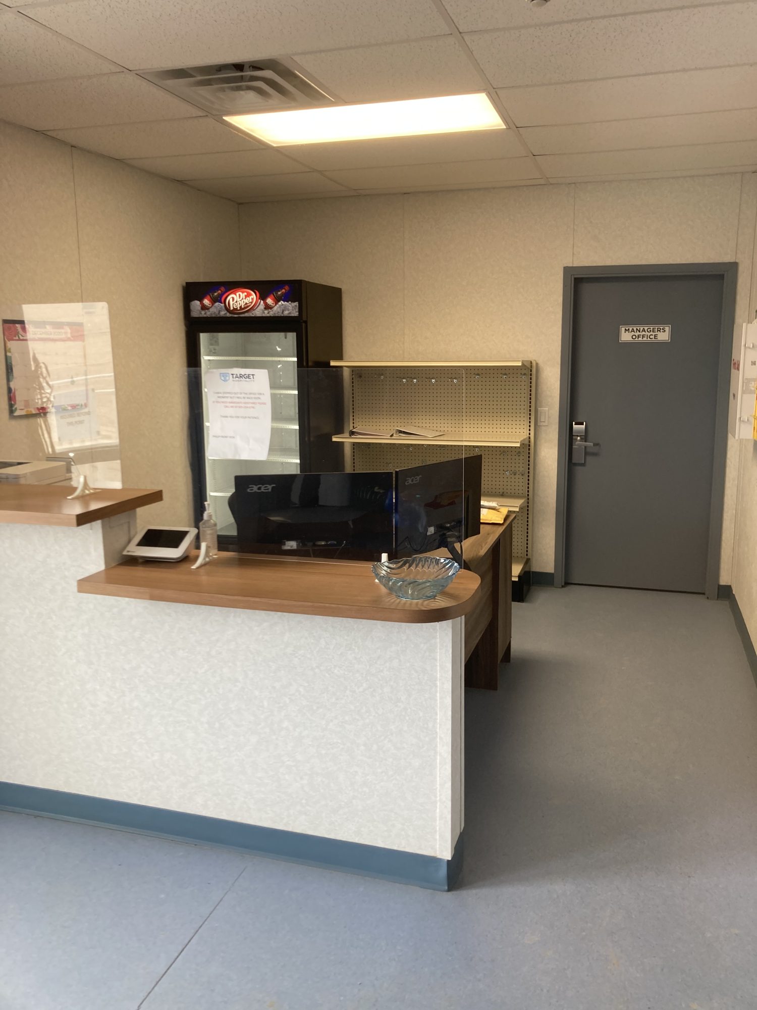 Office / infirmary reception desk